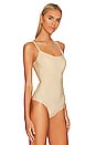 view 3 of 5 Zone Smoothing Bodysuit in Beige