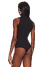view 4 of 5 Neoprene Zip Front Bodysuit in Black