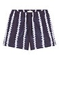 view 4 of 4 Shibori Stripe Classic Swim Short in Navy