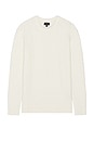 view 1 of 3 Boucle Half Diamond Crew Sweater in Ivory Marshmallow
