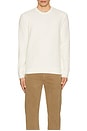view 3 of 3 Boucle Half Diamond Crew Sweater in Ivory Marshmallow