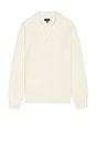 view 1 of 3 Open Collar Rib Sweater in Winter White