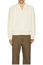 view 3 of 3 Open Collar Rib Sweater in Winter White