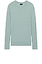 view 1 of 3 Merino Stretch Houndstooth Crew Sweater in Slate Grey