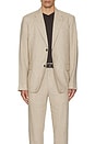 view 4 of 4 Tech Linen Suit Blazer in Light Khaki Mix
