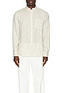 view 3 of 3 Long Sleeve Solid Linen Shirt in Natural