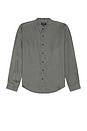 view 1 of 3 Linen Shirt in Stripe - Dark Gray