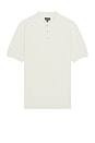 view 1 of 3 Short Sleeve Boucle Polo in White