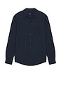 view 1 of 4 Herringbone Texture Shirt in Blue Mix