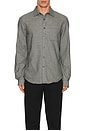 view 4 of 4 Lightweight Houndstooth Flannel Shirt in Black & White