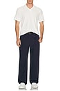view 4 of 4 Loop Terry Johnny Collar Polo in White
