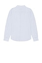 view 2 of 5 Slim Italian Linen Stripe Shirt in Light Blue Stripe