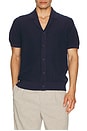 view 3 of 4 Boucle Camp Collar Shirt in Navy