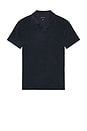 view 1 of 4 Loop Terry Johnny Collar Polo in Navy Blazer