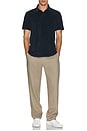 view 4 of 4 Loop Terry Johnny Collar Polo in Navy Blazer
