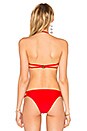 view 3 of 4 Arc Bikini Top in Red