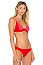 view 2 of 4 HAUT DE MAILLOT DE BAIN LEYNA in Red & Electric Pink
