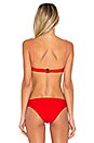 view 3 of 4 HAUT DE MAILLOT DE BAIN LEYNA in Red & Electric Pink