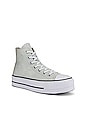 view 2 of 6 Chuck Taylor All Star Lift Canvas Platform Sneaker in Light Silver, Black, & White