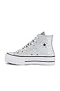 view 5 of 6 SNEAKERS CHUCK TAYLOR ALL STAR GLITTER PLATFORM in Silver, Black, & White