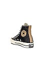 view 3 of 6 Chuck 70 Glitter Sneaker in Black, Gold, & Egret