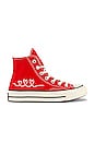 view 1 of 6 Chuck 70 Hi Sneaker in University Red, Egret & Black