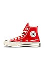 view 5 of 6 Chuck 70 Hi Sneaker in University Red, Egret & Black