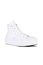 view 2 of 6 Chuck Taylor All Star Lift Embroidery Sneaker in White & Mouse