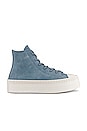 view 1 of 6 Chuck Taylor All Star Modern Lift Platform Warm Winter Sneaker in Cocoon Blue & Egret