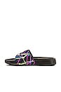view 5 of 5 All Star Slide in Black, Light Zitron, & White