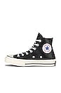 view 5 of 6 Chuck 70 Leather Sneaker in Black, White, & Egret