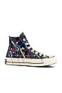 view 1 of 6 SNEAKERS CHUCK 70 ARCHIVE PAINT SPLATTER PRINT in Black, Hyper Magenta, & Egret