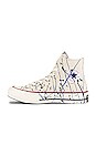 view 5 of 6 Chuck 70 Archive Paint Splatter Print Sneaker in Egret, Digital Blue, & Egret