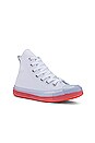 view 2 of 6 Chuck Taylor All Star Sneaker in White, Clear, & Wild Mango