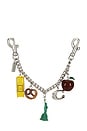 view 1 of 4 New York Motif Chain Bag Charm in Multi