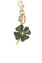 view 2 of 4 Metal Four Leaf Clover Bag Charm in Green