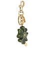 view 3 of 4 Metal Four Leaf Clover Bag Charm in Green