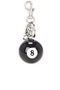 view 2 of 4 Eight Ball Bag Charm in Black