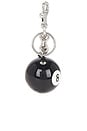 view 3 of 4 Eight Ball Bag Charm in Black