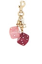 view 1 of 4 Resin Dice Bag Charm in Pink