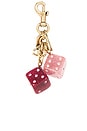 view 2 of 4 Resin Dice Bag Charm in Pink