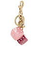 view 3 of 4 Resin Dice Bag Charm in Pink