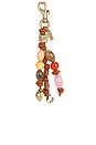 view 1 of 4 Beaded Cluster Bag Charm in Pink