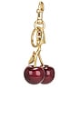 view 3 of 4 Resin Cherry Bag Charm in Red Apple