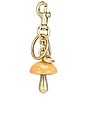 view 3 of 4 Resin Mushroom Bag Charm in Mustard