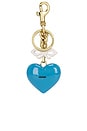 view 3 of 4 Heart Bag Charm in Blue Multi