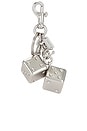 view 1 of 4 Dice Bag Charm in Silver