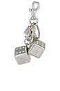 view 3 of 4 Dice Bag Charm in Silver