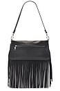 view 3 of 5 BOLSO DE HOMBRO 26 BEADED FRINGE TABBY in Black