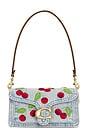 view 1 of 5 Cherry Embroidered Denim Tabby 20 Shoulder Bag in Denim Multi